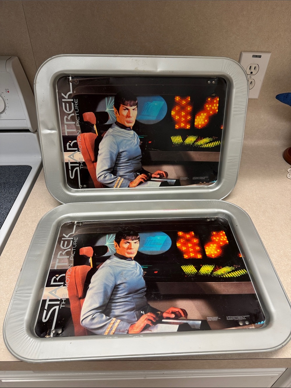1979 Star Trek Spock Retro Metal TV Dinner Trays